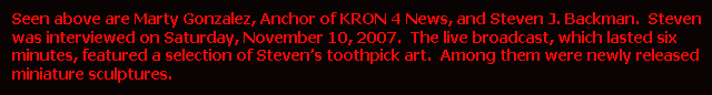 Steven J. Backman Featured on KRON 4 News, November 10, 2007