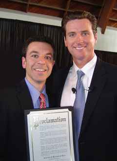 Steven J. Backman and Mayor Gavin Newsom, January 10, 2005