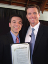 Steven J. Backman and Mayor Gavin Newsom