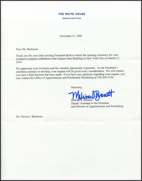 Melissa S. Bennett Letter